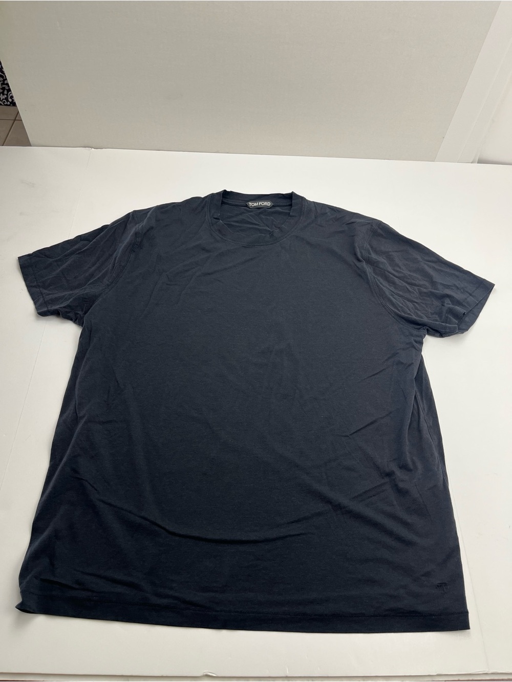 Tom Ford Men's Black Crew Neck T-Shirt Short Sleeve IT Size 60 US Size XL Luxury